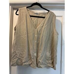 I magnin 100% silk sleeveless top Large (Overshirt also avbl) EUC